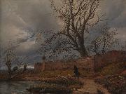 Karl Julius von Leypold Wanderer im Sturm France oil painting artist